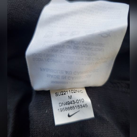 WOMEN'S Nike Full Zip Hoodie Black Wide Arms Size Medium ✨️HP✨️ - Picture 13 of 13